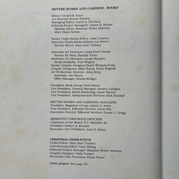 Christmas Cross Stitch Hardcover Pattern Book Better Homes Gardens Vintage 1987 - Picture 4 of 10